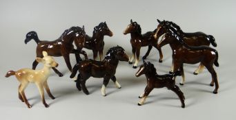 Small quantity of Beswick animals to include foals (8)