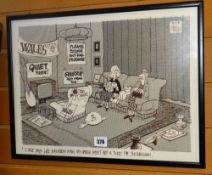 GRENFELL 'GREN' JONES MBE (1934-2007) original drawing - humerous satirical cartoon, captioned 'I