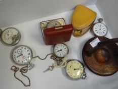Group of assorted pocket watches to include gold plated, railway timekeepers (7)