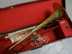 A cased vintage La Fleur by Boosey & Hawkes trombone