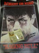Jake La Motta signed poster for the movie 