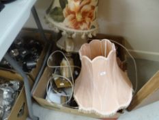 Parcel of mixed lighting, table lamps, shades ETC