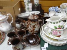 A parcel of mixed Portmeirion pottery including Botanic Garden and Greek Key design together with an