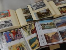 Four albums of vintage topographical postcards
