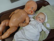 Small German Armand Marseille bisque headed doll number 351 / 2 to neck reverse together with