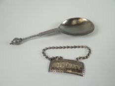 A twentieth century Norwegian sterling silver reproduction of a seventeenth century spoon with