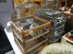 Two ornamental bird cages