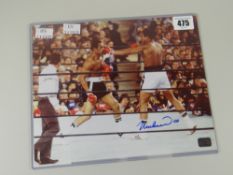 Signed Muhammad Ali boxing photograph with 