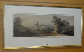 JAMES FENTON (1773-1854) fine watercolour - figures and landscape, entitled on Betty Williams