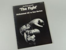 Boxing programme 'The Fight' Ali V Norton with believed Ali signature to back cover