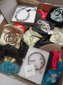 A box of modern costume jewellery, mainly beads and necklaces ETC (possibly small number of