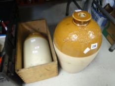 Two glazed stoneware jars