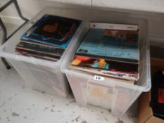 Two crates of mainly easy listening LP records incl. Gilbert & Sullivan ETC