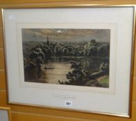 ALFRED FONTVILLE DE BREANSKI pastel - titled to mount 'Angling, Early Morning at Stratford-upon-