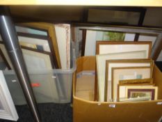 A large parcel of various framed watercolours and prints ETC