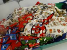 A large parcel of various mainly football club and charity pin badges