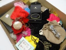 A collection of modern jewellery, boxes and pouches, mainly if not all costume jewellery (possibly