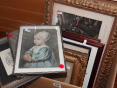 A parcel of framed watercolours and prints ETC