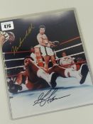 Signed Muhammad Ali and George Foreman with certificate of authenticity
