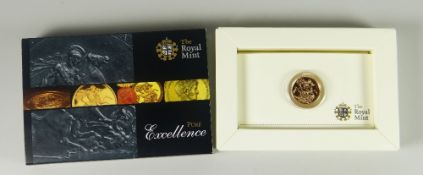 Royal Mint 2010 full gold sovereign, 8grams in original box and sleeve