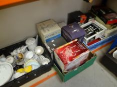 Parcel of various boxed glassware, drinking glasses, vases ETC together with a crate of mixed mainly