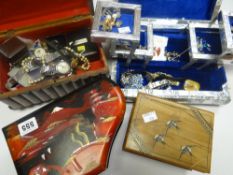 Quantity of modern jewellery boxes and dress jewellery (possibly small number of hallmarked items