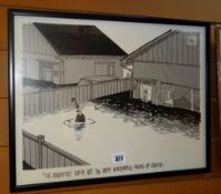 GRENFELL 'GREN' JONES MBE (1934-2007) original drawing - humerous satirical cartoon, captioned '