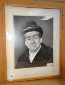 A BLACK & WHITE SIGNED PHOTOGRAPH OF LATE COMEDIAN TONY HANCOCK, photographed by Martin,