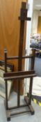 A GOOD VINTAGE ADJUSTABLE WOODEN PICTURE EASEL
