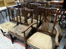 A PARCEL OF NINE VARIOUS ANTIQUE DINING CHAIRS (nine in total)
