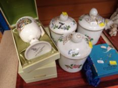 ROYAL WORCESTER STORAGE JARS & boxed china