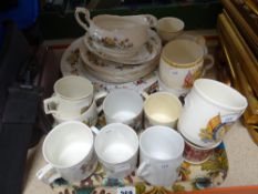 PARCEL OF BUCKINGHAM MING DINNERWARE and Royal commemorative mugs
