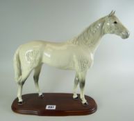 BESWICK china study of dapple grey horse on plinth