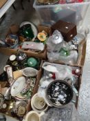 FIVE BOXES OF VARIOUS MIXED CHINA & GLASSWARE