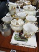 TEASET & SWAROVSKI being a mid-Century Bavarian lustre teaset and a boxed Swarovski Silver Crystal