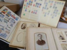 THREE ALBUMS OF STAMPS including brown album labelled 'Regionals, high values and postage dues',