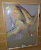 RICHARD O'CONNELL framed pastel - life drawing entitled 'Female Back View', dated 1981, 46 x 60cms