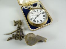 POCKET WATCH being a Superior Railway Timekeeper brass watch together with GWR 'The Thunderer'