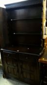 A DARK OAK OLD-CHARM STYLE DRESSER