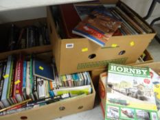 A LARGE PARCEL OF VARIOUS MAGAZINES & HARDBACK REFERENCE BOOKS relating to steam trains and railways