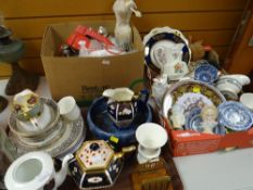 PARCEL OF MIXED CHINA, GLASS, EPNS including a vintage soda syphon etc.