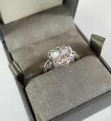 A CLOGAU GOLD RING Dwynen design mother-of-pearl set, size J (RRP £109)