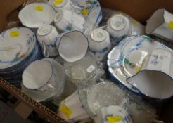 A QUANTITY OF VINTAGE MELBA BONE CHINA FLORAL PATTERNED TEAWARE