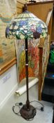 A TIFFANY-STYLE STANDARD LAMP