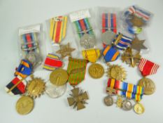 ASSORTED MILITARY MEDALS to include WWII British, USA, Operational service for Sierra Leone medal,