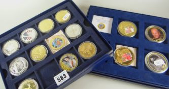 A COLLECTION OF COMMEMORATIVE COINS including Queen Elizabeth II Sapphire Jubilee commemorative