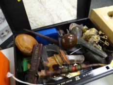 A CHUBB & SONS LIMITED DEED BOX containing an interesting selection of collectables, including cased