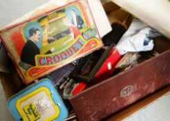 ASSORTED COLLECTABLES to include musical instruments, vintage Pro-K board game, music box, various