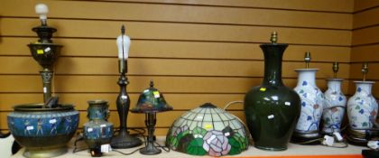 COLLECTION OF VARIOUS TABLE LAMPS etc