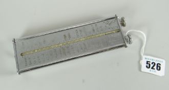 'EROTS DISTANCE FINDER' being a chrome vintage motoring accessory with twin dials to calculate the